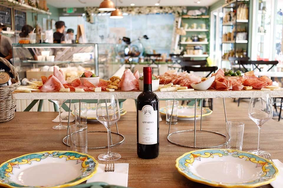 The wine bar at Santa Monica