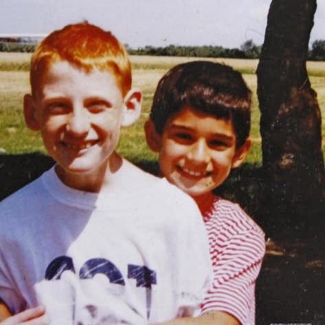Pietro and Brian as kids in Bolgheri